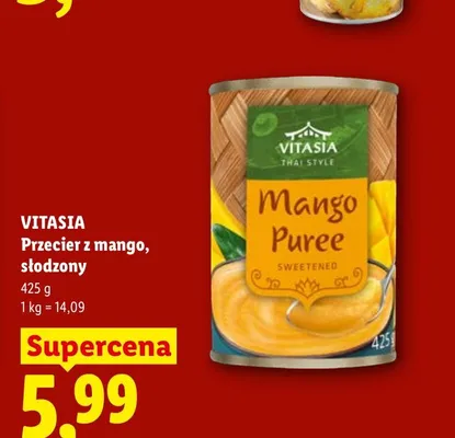 Przecier z mango słodzony Vitasia promocja w Lidl