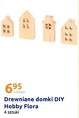 Drewniane domki DIY 4 szt. promocja w Action