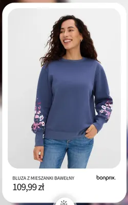 Bluza z mieszanki bawełny Bonprix promocja w bonprix