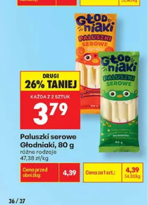 Paluszki serowe Głodniaki promocja w Biedronka