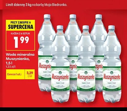 Woda mineralna Muszynianka promocja w Biedronka