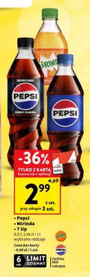 Napój gazowany Pepsi promocja w Intermarche