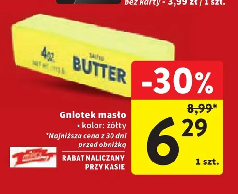 Gniotek masło promocja w Intermarche
