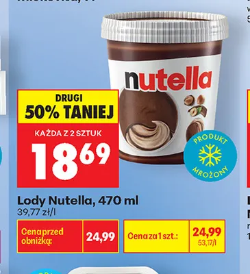 Lody Nutella promocja w Biedronka