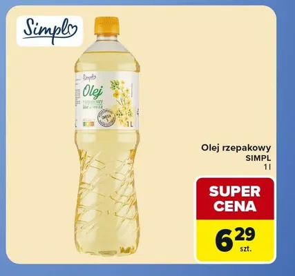 Olej rzepakowy Simpl promocja w Carrefour Market