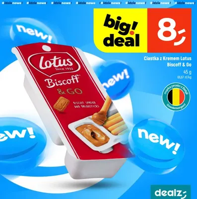 Ciastka z kremem Biscoff & Go promocja w Dealz