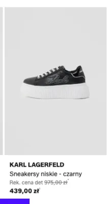 Sneakersy niskie Karl Lagerfeld czarne promocja w Lounge by Zalando