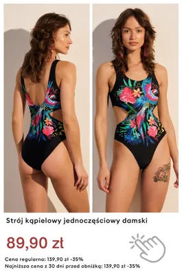 Strój kąpielowy jednoczęściowy damski promocja w Medicine
