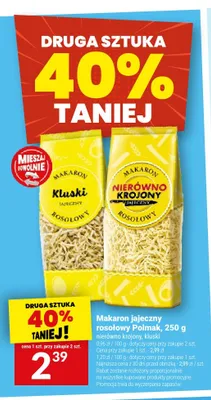 Makaron jajeczny rosołowy kluski Polmak promocja w Twój Market