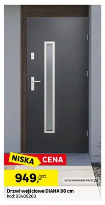 Drzwi wejściowe Diana 90 cm promocja w Leroy Merlin