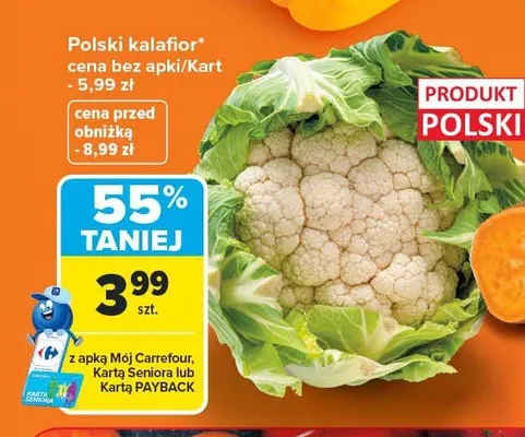 Kalafior polski promocja w Carrefour
