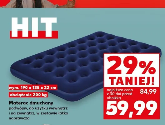 Materac dmuchany podwójny promocja w Kaufland