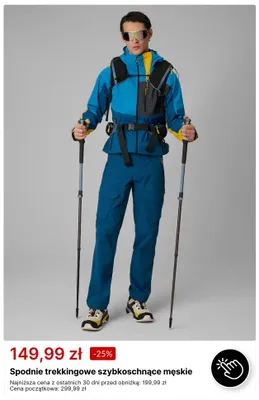 Spodnie trekkingowe szybkoschnące męskie promocja w 4F