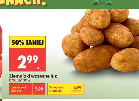 Ziemniaki wczesne luz promocja w Biedronka