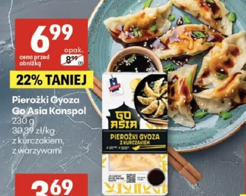 Pierożki Gyoza Go Asia Konspol promocja w Delikatesy Centrum