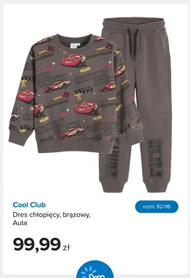 Dres chłopięcy brązowy Auta Cool Club promocja w Smyk