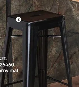 Stołek barowy Branza czarny promocja w Castorama