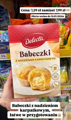 Mieszanka do wypieku - babeczki z nadzieniem karpatkowym promocja w Dino