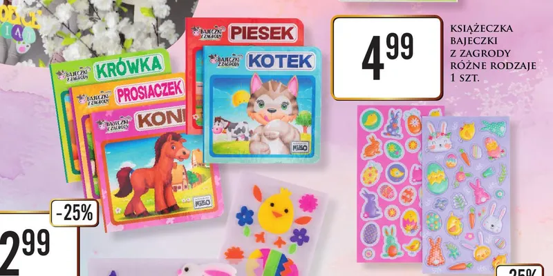 Książeczka bajeczki z zagrody różne rodzaje promocja w Dino