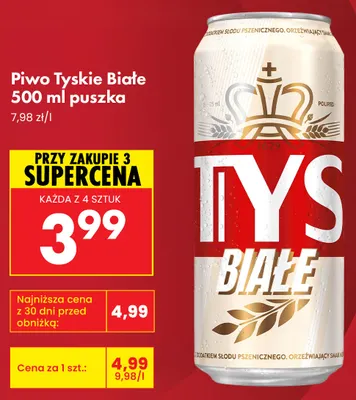 Piwo Tyskie Białe promocja w Biedronka
