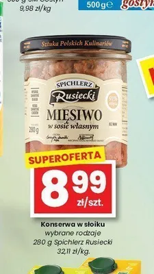Konserwa Mięsiwo w sosie własnym Spichlerz Rusiecki promocja w emma MARKET