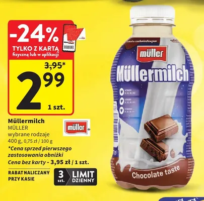Napój mleczny Müllermilch Müller promocja w Intermarche
