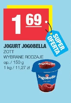 Jogurt Jogobella Zott promocja w SPAR