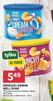 Orzeszki ziemne Well Done śmietana i cebula promocja w Stokrotka