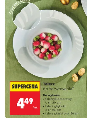 Talerz do serwowania - talerz płaski promocja w Biedronka