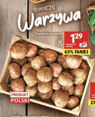 Ziemniaki wczesne polskie promocja w Delikatesy Centrum