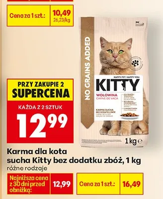 Karma dla kota sucha bez dodatku zbóż wołowina promocja w Biedronka