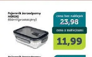 Pojemnik żaroodporny NORDIC 650ml (prostokątny) promocja w TOPAZ