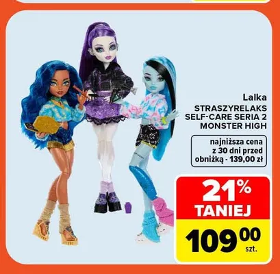 Lalka Straszyrelaks Self-Care Seria 2 Monster High promocja w Carrefour