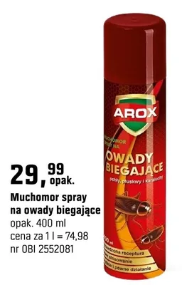 Muchomor spray na owady biegające promocja w OBI