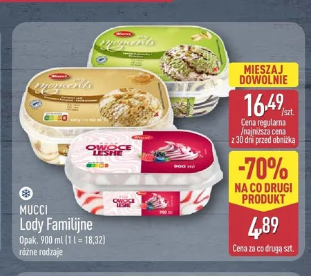 Lody familijne Mucci Owoce Leśne promocja w Aldi