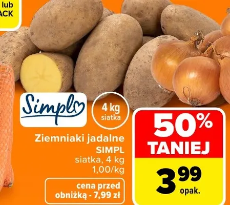 Ziemniaki jadalne Simpl promocja w Carrefour
