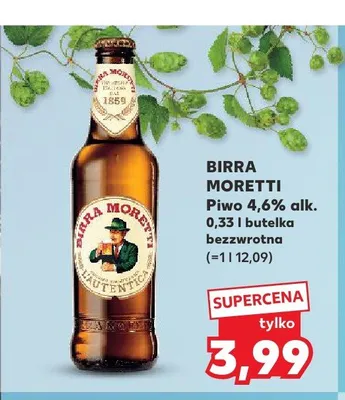 Piwo Birra Moretti L'Autentica promocja w Kaufland