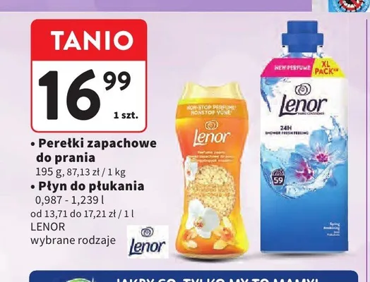 Perełki zapachowe do prania Lenor promocja w Intermarche