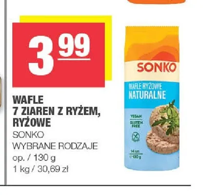 Wafle ryżowe Sonko promocja w SPAR