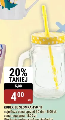 Kubek ze słomką 450ml promocja w bi1