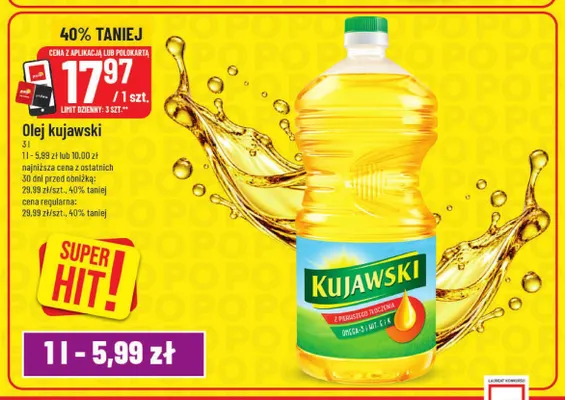 Olej rzepakowy Kujawski promocja w POLOmarket