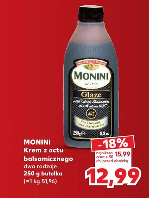 Krem z octu balsamicznego Monini promocja w Kaufland