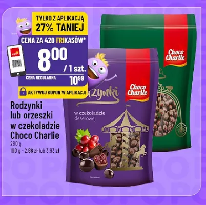 Orzeszki w czekoladzie Choco Charlie promocja w POLOmarket