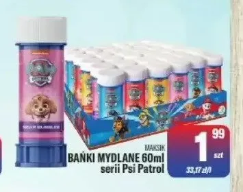 Bańki mydlane serii Psi Patrol MAKSIK promocja w Tomi Markt