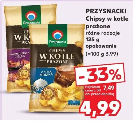 Chipsy w kotle prażone różne rodzaje promocja w Kaufland