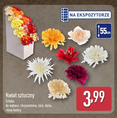 Kwiat sztuczny dalia promocja w Aldi