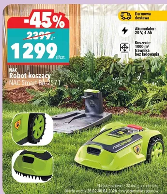 Robot koszący NAC Smart BA-237 promocja w Biedronka Home