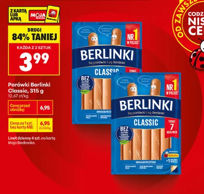 Parówki Classic promocja w Biedronka