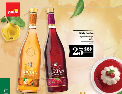 Likier Biały Bocian malinówka promocja w POLOmarket