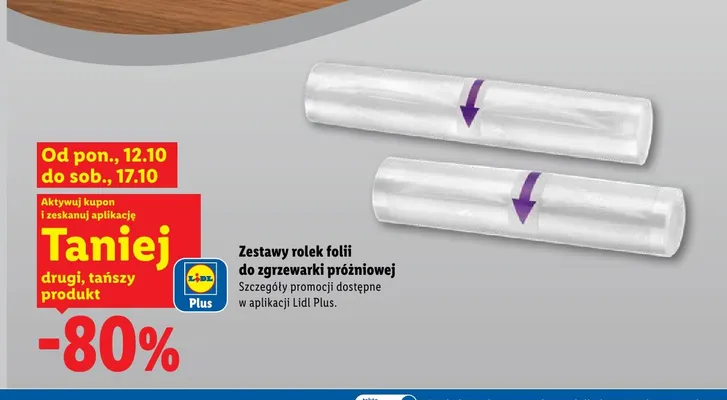 Zestawy rolek folii do zgrzewarki próżniowej Silvercrest promocja w Lidl